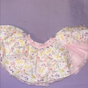 Floral Baby Skirt with Pink Accents